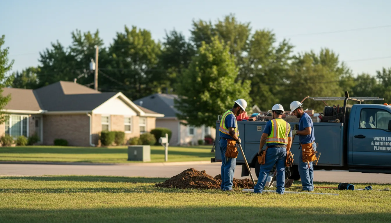 Residential water line and bathroom plumbing service in Maumelle, AR